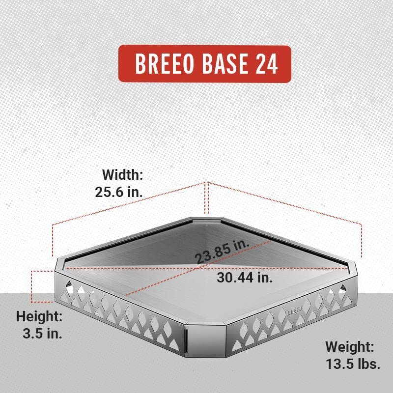 Breeo Base X next to foot showing size and scale for placement benefit