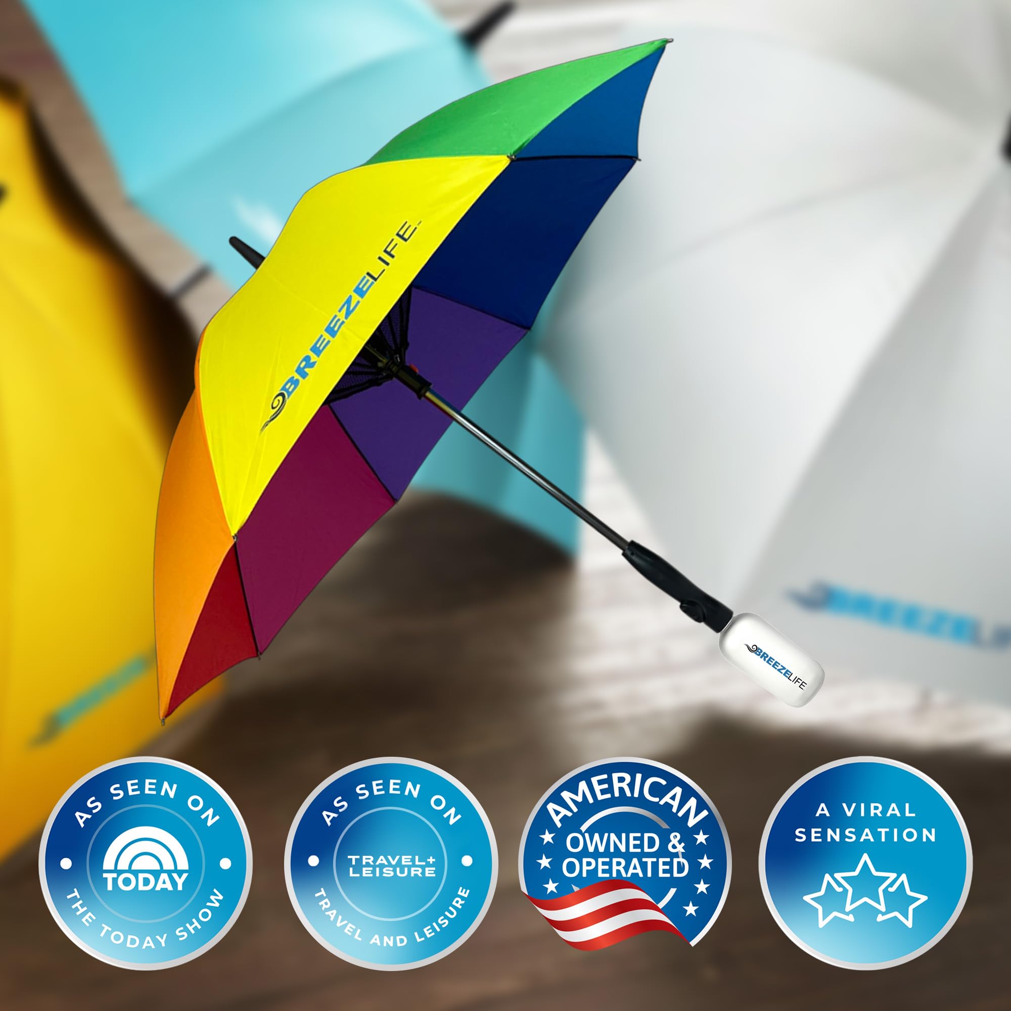 Breeze Life handle controls image showing easy fan and mist operation benefit