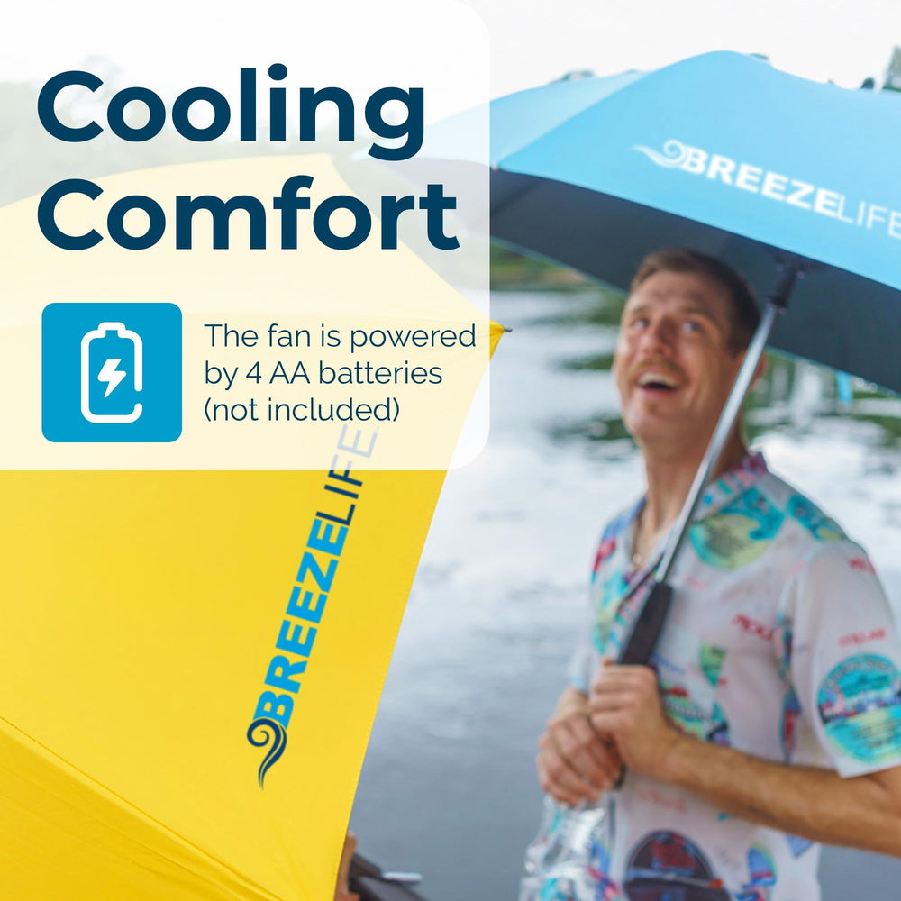 Breeze Life in use at festival portraying cooling comfort for outdoor events