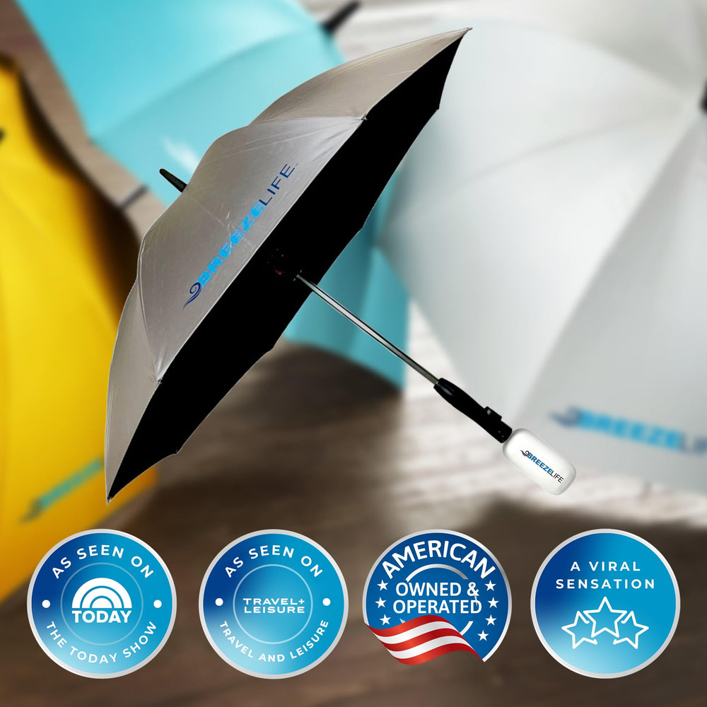 Breeze Life mist nozzle close-up delivering refreshing spray for comfort
