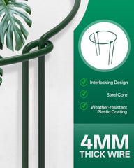 Breeze Touch close-up of half-round stake curve highlighting sturdy metal and plant protection