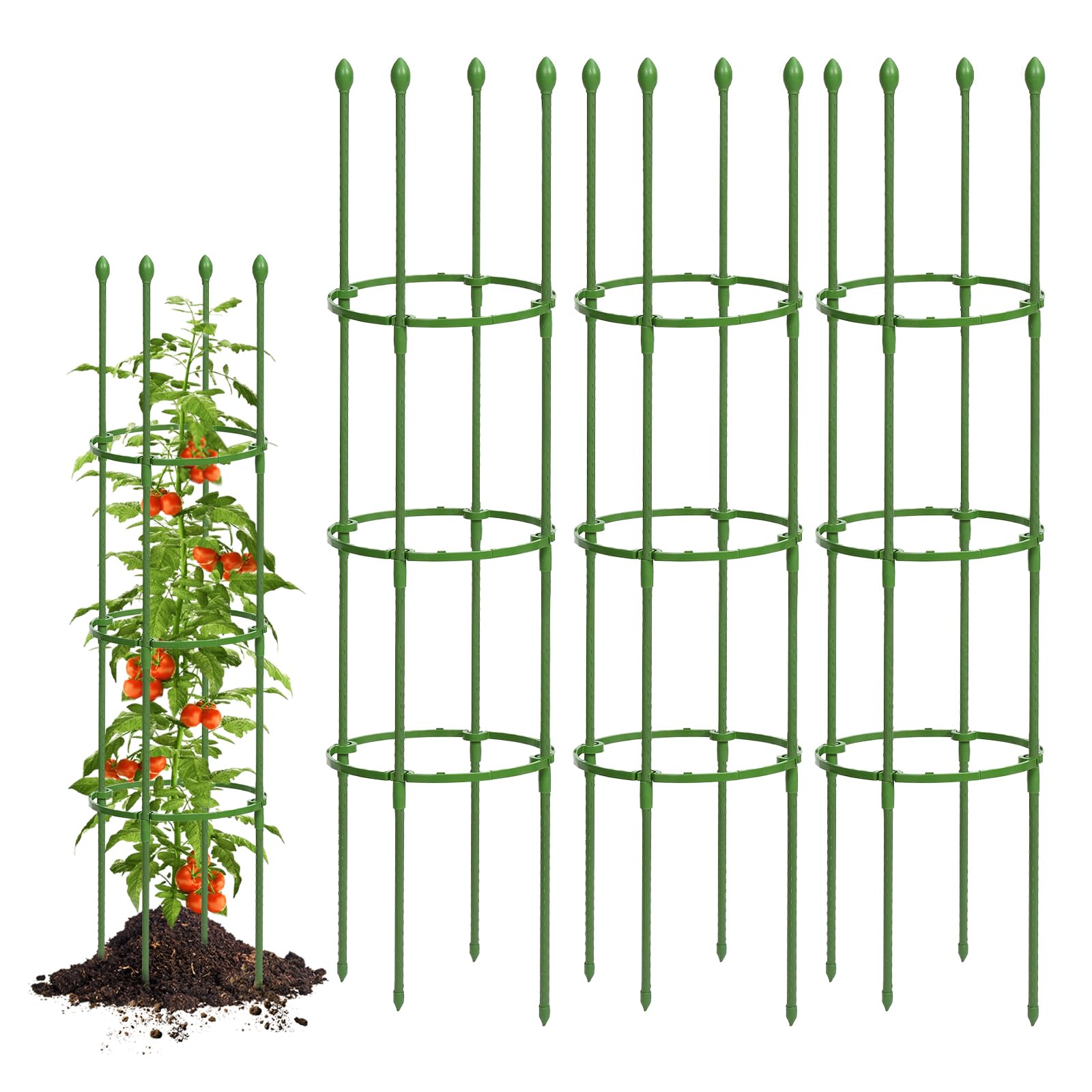 Breeze Touch front view of three-pack cages showing compact packaging and benefits