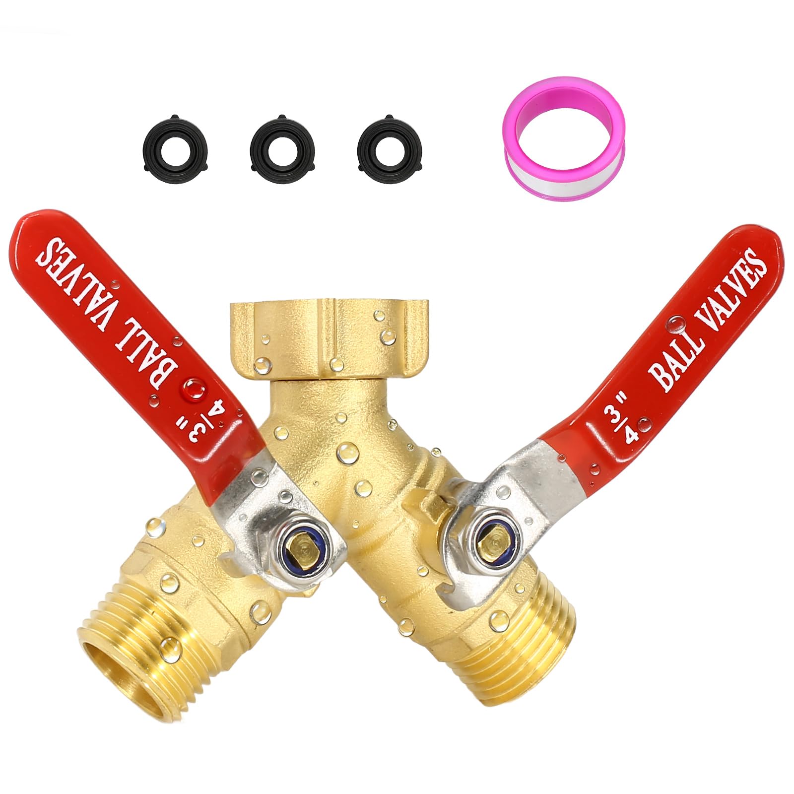Breeze Touch front view showing solid brass body and dual outlets for durability