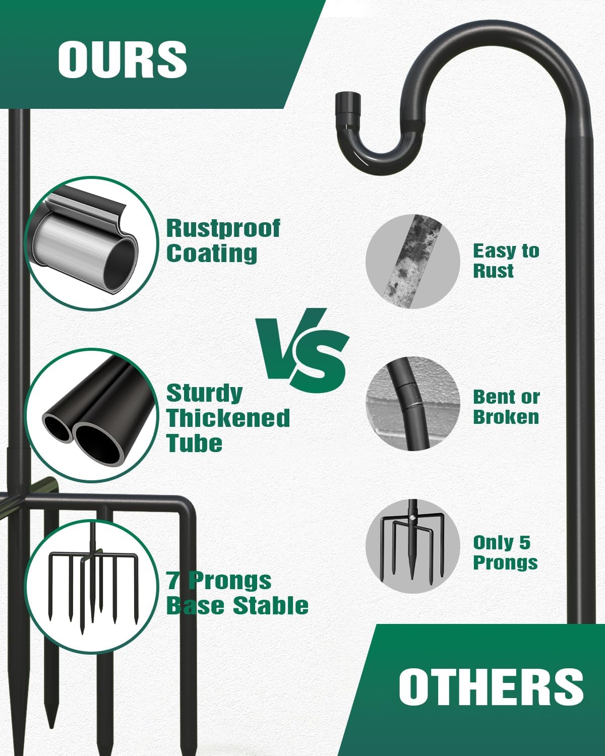 Breeze Touch threaded sections mid-assembly showing adjustable height and tool-free twist connection