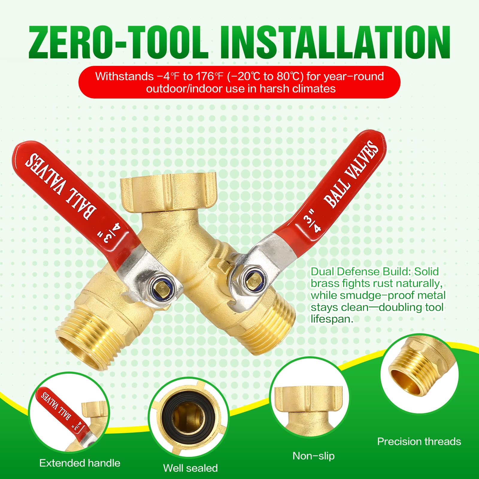 Breeze Touch installed on outdoor faucet demonstrating easy hand-tight mounting