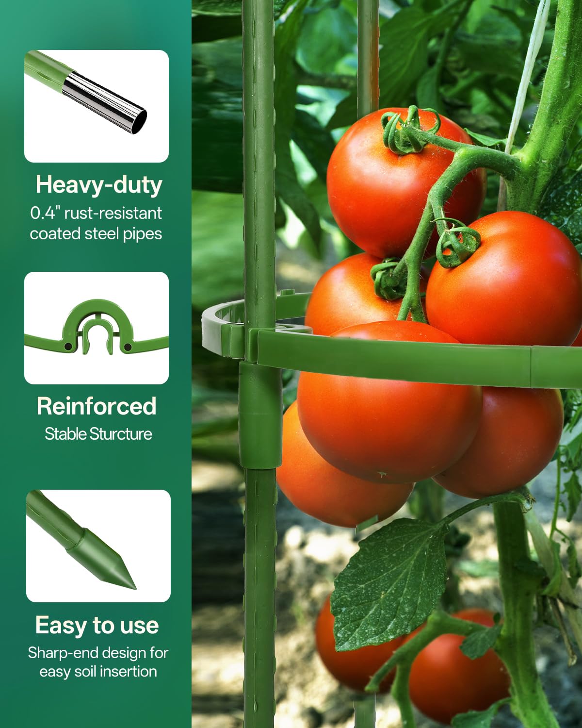 Breeze Touch pointed tube end inserted in soil for easy installation benefit