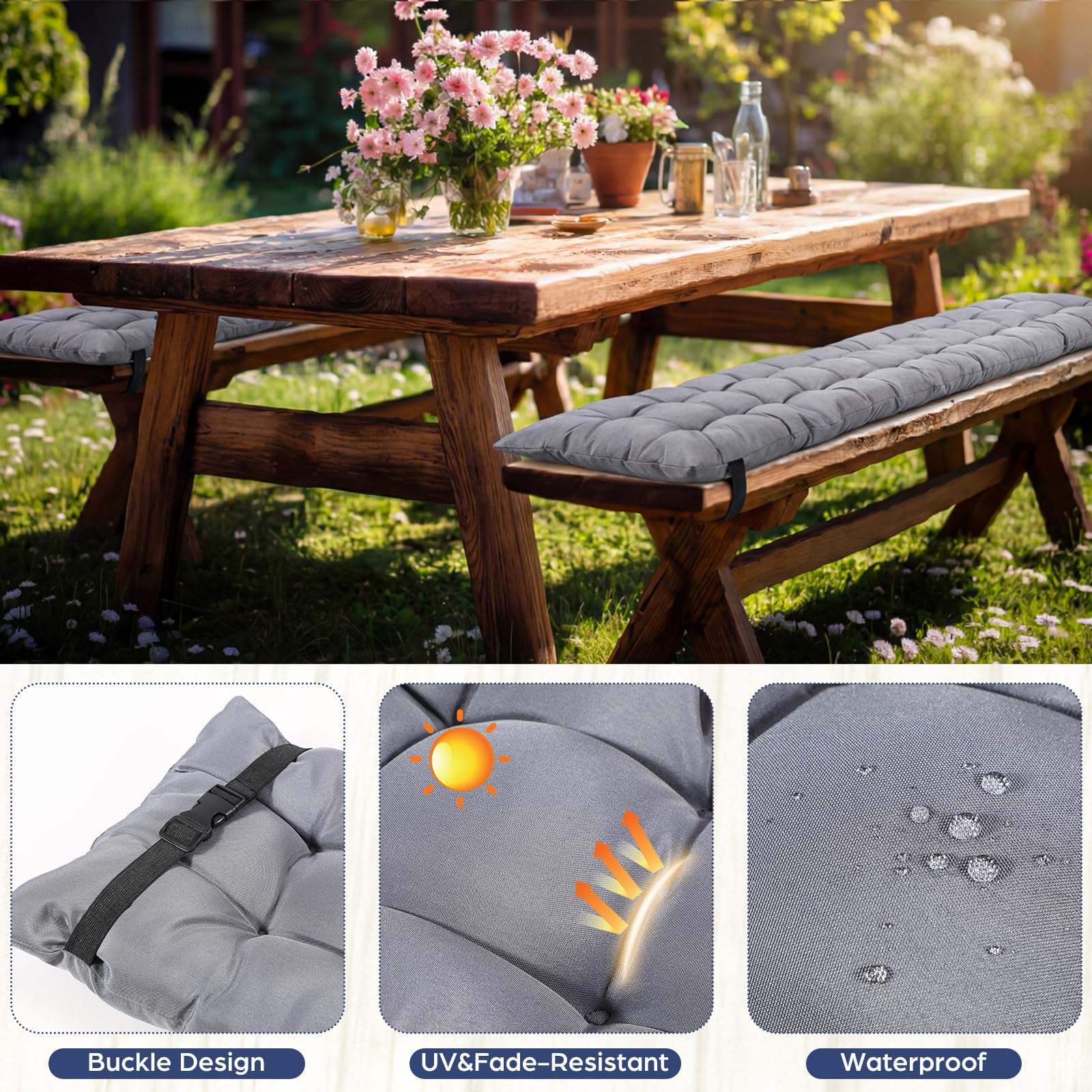 BreezeHug in use on a park bench providing comfortable seating for outdoor events