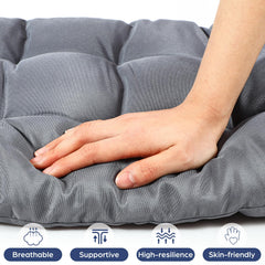 BreezeHug side profile showing 3.15-inch thickness for cushioned, supportive seating