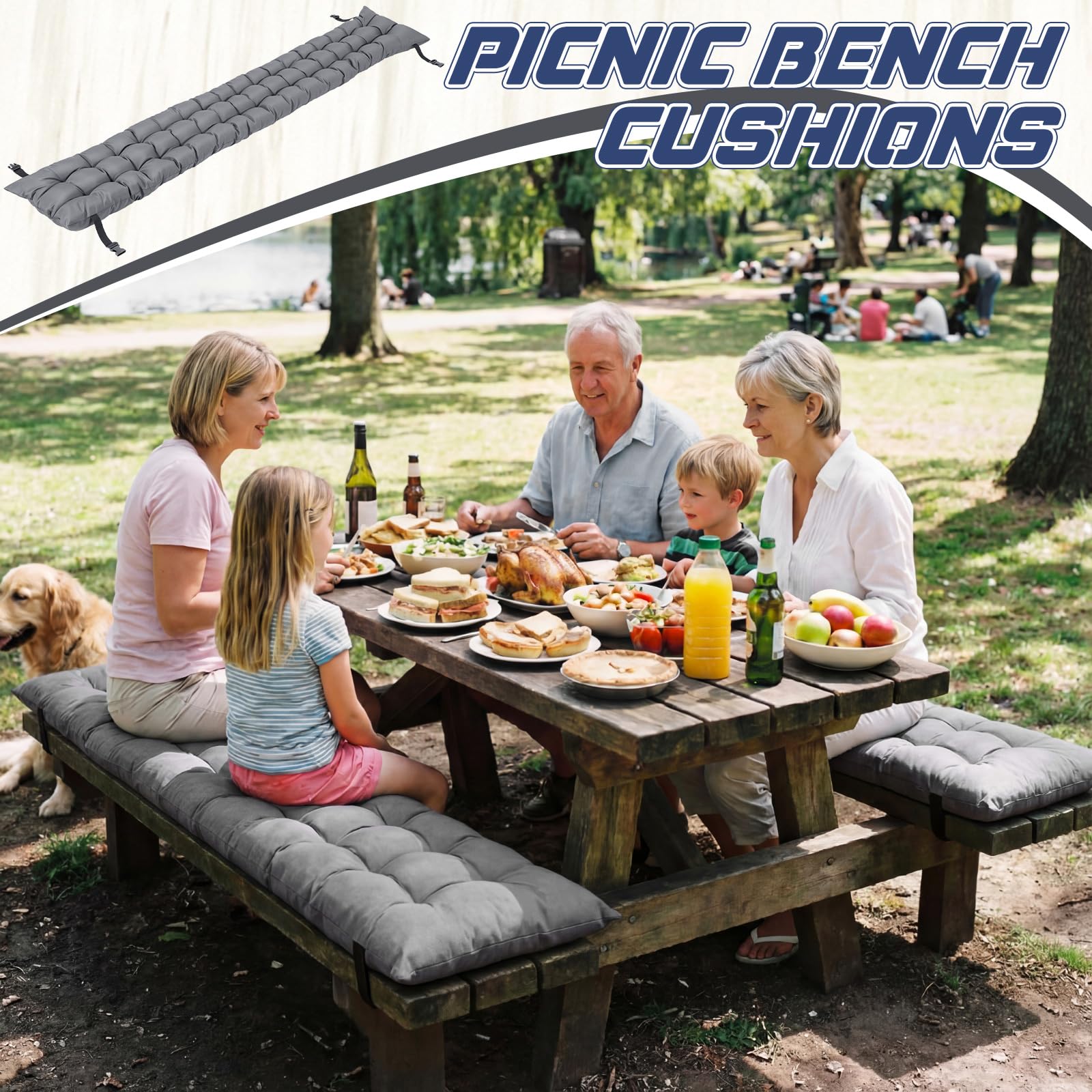 BreezeHug strap and buckle attachment demonstrating easy fastening and bench stability