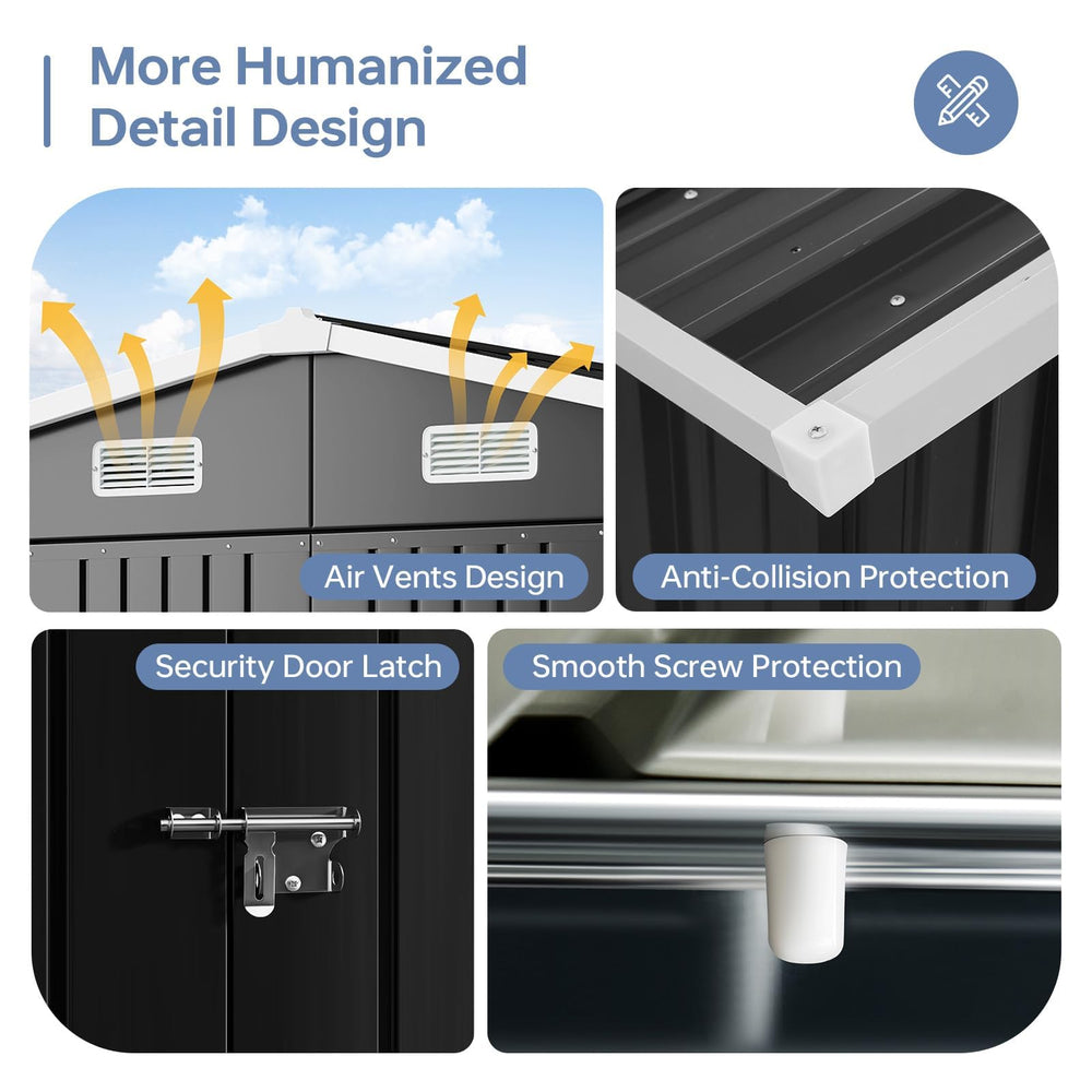 Breezestival double doors open with padlock compatibility for improved security