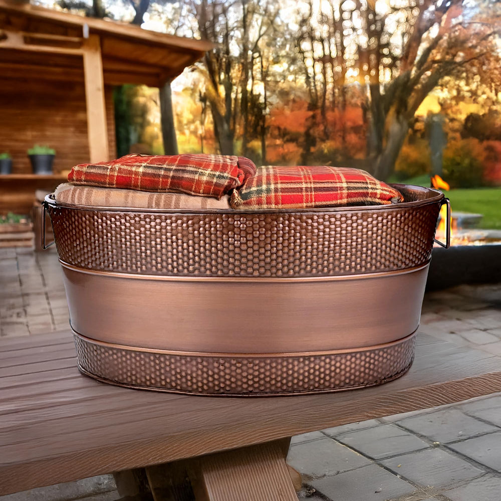 BREKX tub in living room showing decorative storage and warmth benefit