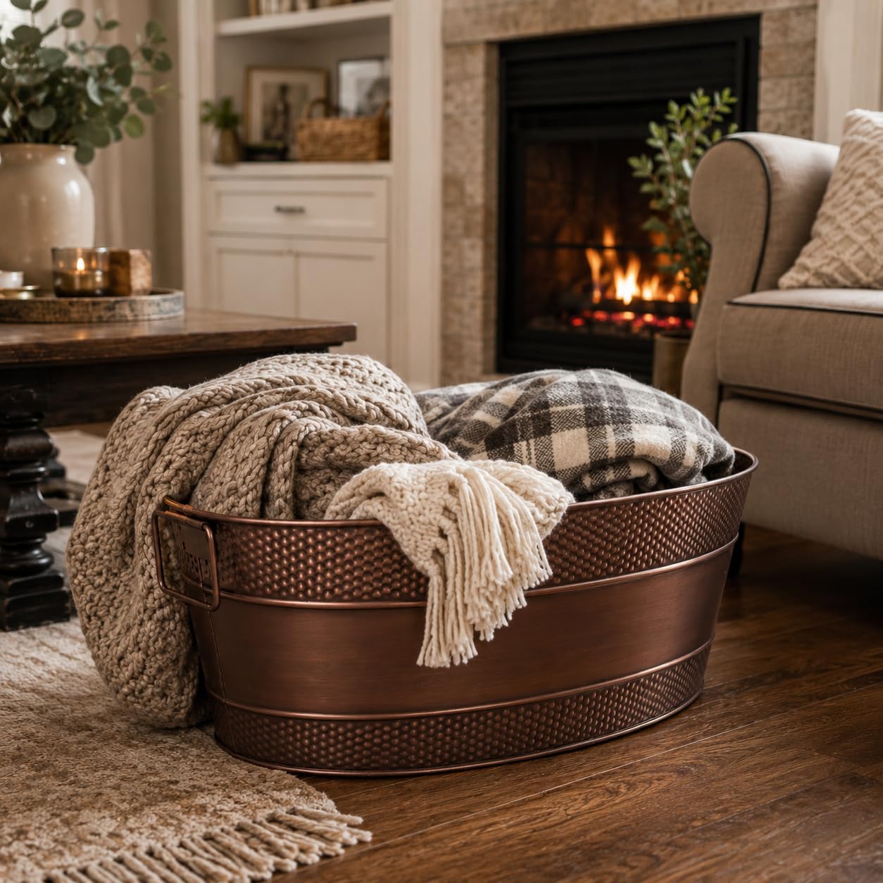 BREKX tub next to chair showing size and scale for placement benefit