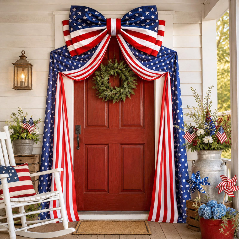 Breling backyard party scene showing banner and bow enhancing events