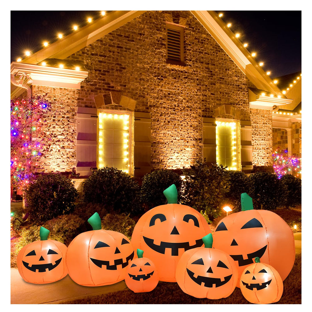 BREONLY front view of stacked pumpkins showing height and curb appeal