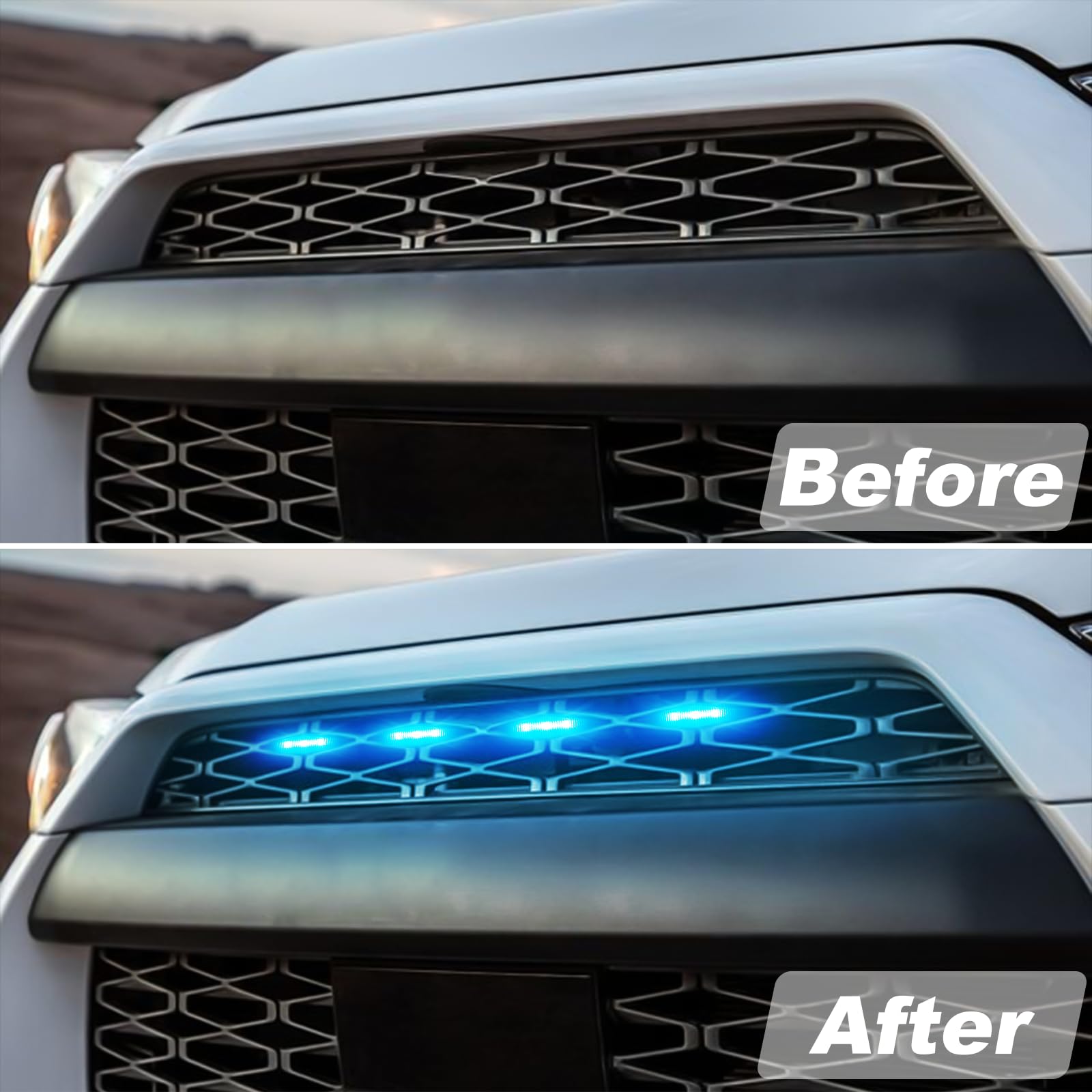 BreTrewri RGB lights illuminated at night adding custom style