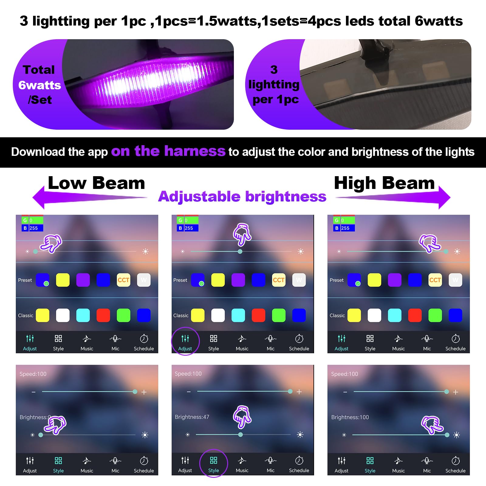 BreTrewri LED grille with water spray demonstrating IP67 protection