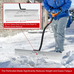 BREWIN TOOLS detail of curved ergonomic aluminum shaft, reduces back strain