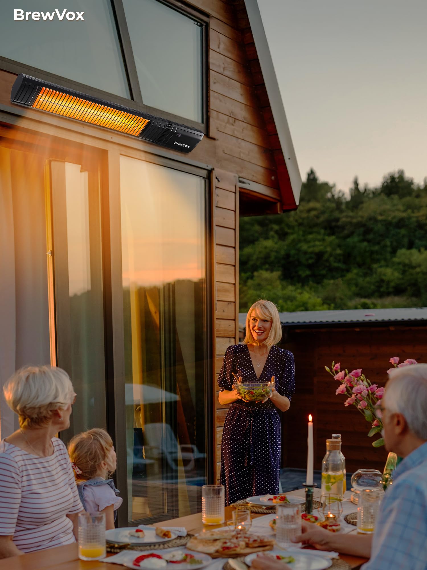 BrewVox on an evening patio illustrating comfortable outdoor gatherings