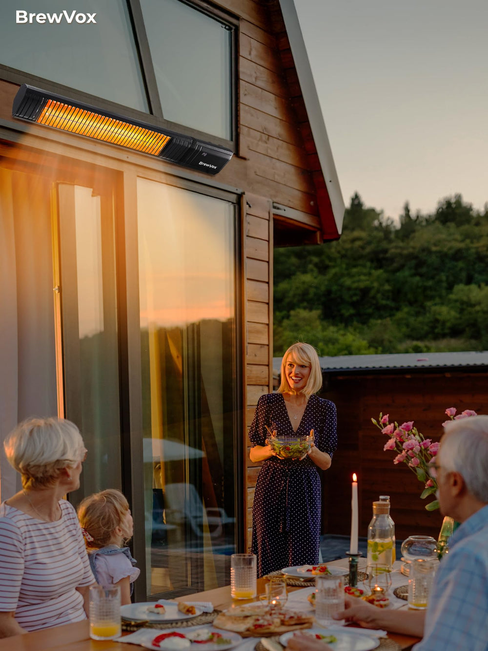 BrewVox on an evening patio illustrating comfortable outdoor gatherings