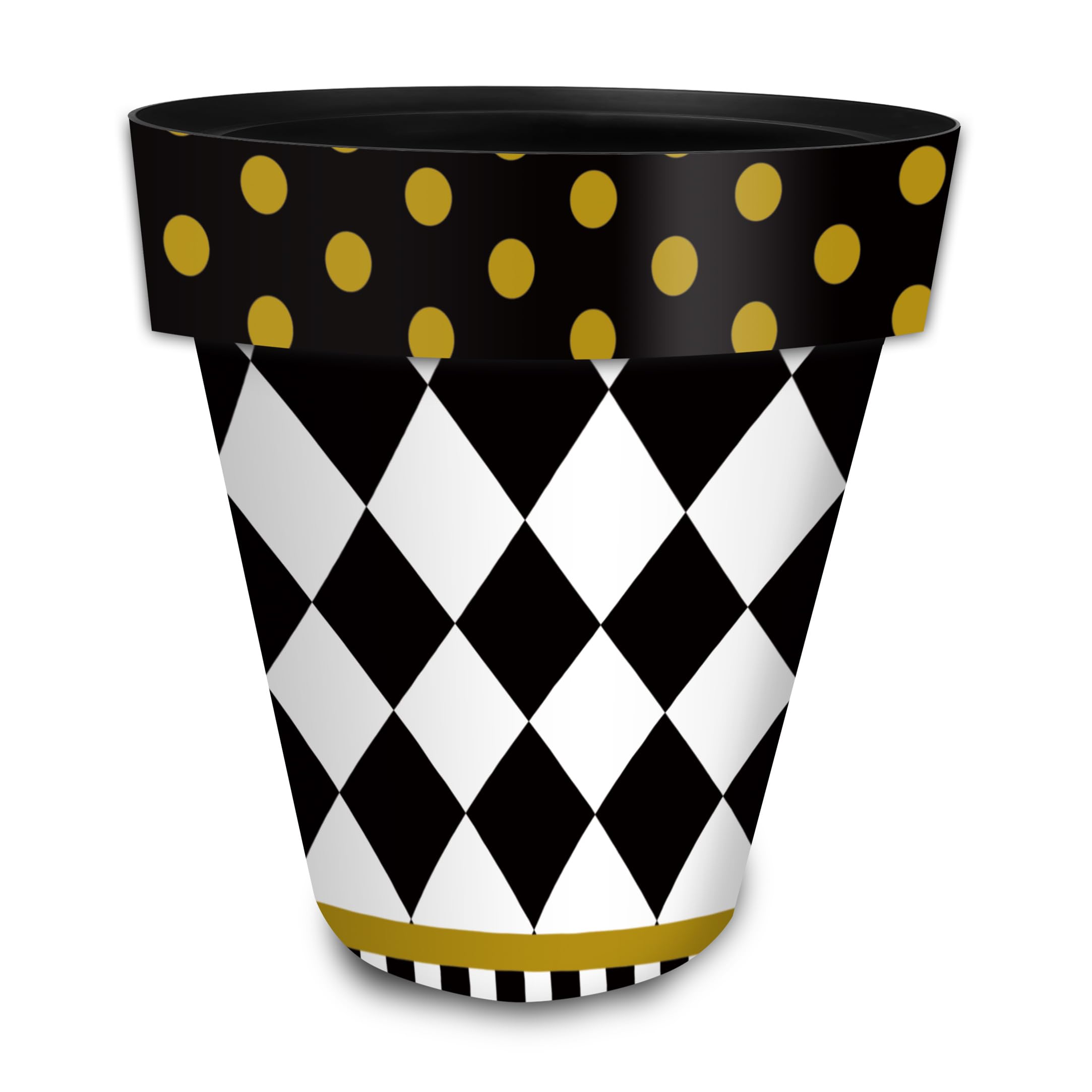 Briarwood Lane front view of checkerboard planter showing full design and benefit of decorative curb appeal