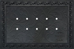 Briarwood Lane front view of floral rubber tray showcasing design and protection