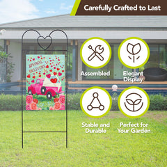 Briarwood Lane arbor displaying a seasonal flag adding curb appeal