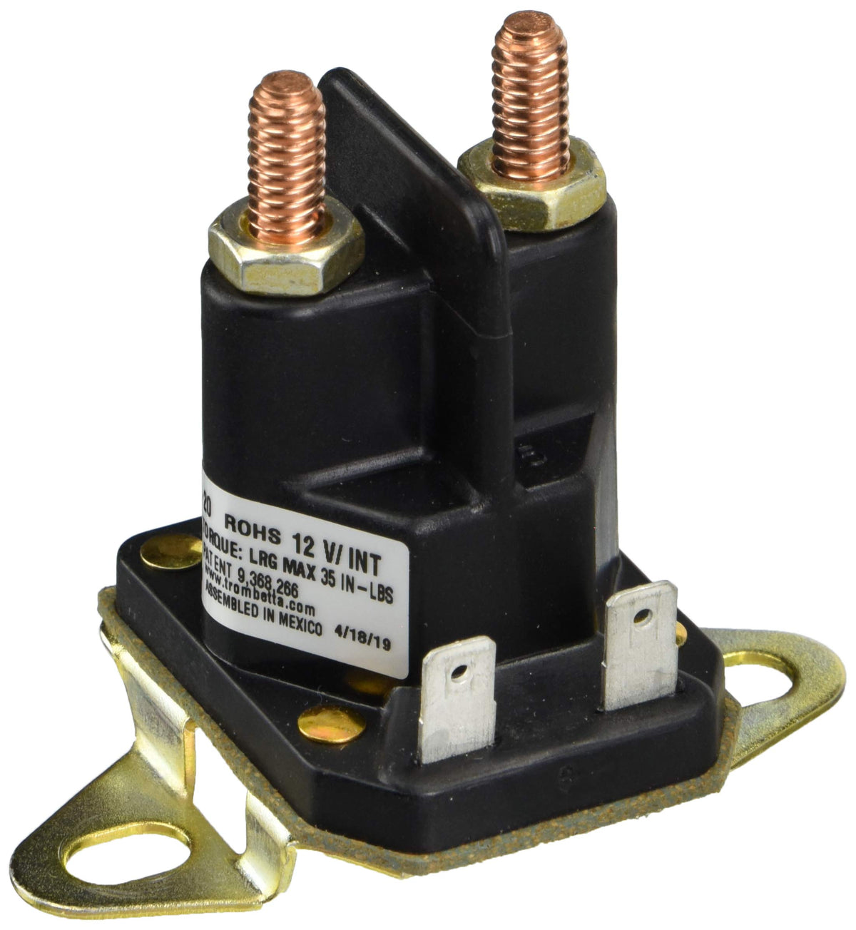Briggs & Stratton solenoid front view showing compact OEM fit and reliable replacement