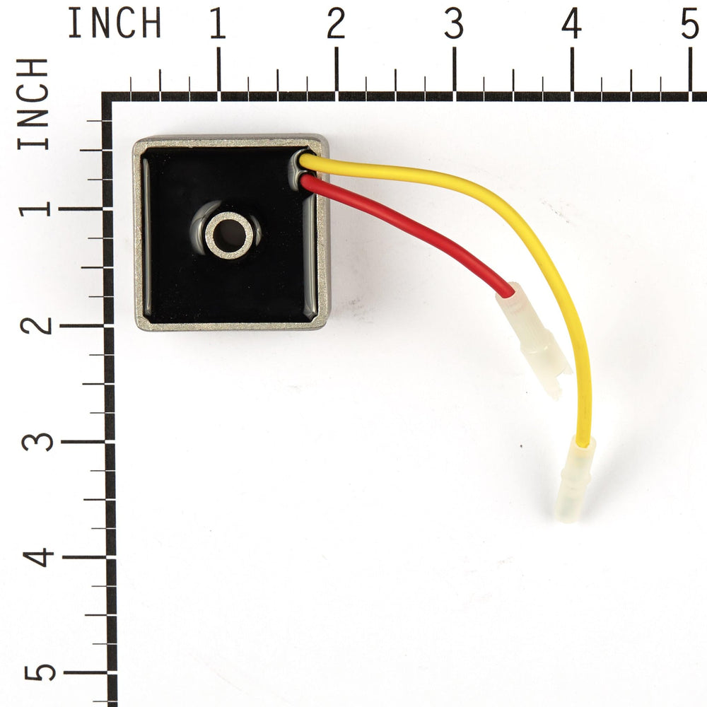 Briggs & Stratton regulator connector close-up highlighting wiring pins and secure connection