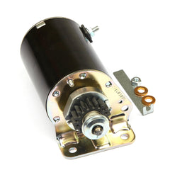 Briggs & Stratton starter motor front view showing clean drivetrain connections and reliable start