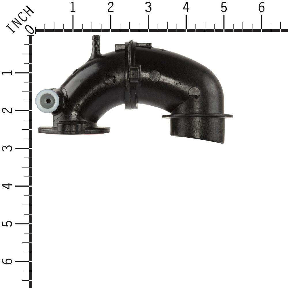 Briggs & Stratton intake elbow close-up of mating flange illustrating gasket surface benefit