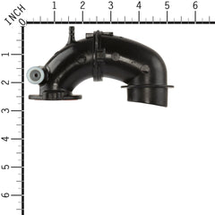 Briggs & Stratton intake elbow close-up of mating flange illustrating gasket surface benefit