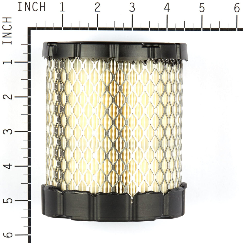 Close-up of pleated paper media on Briggs & Stratton filter for improved filtration