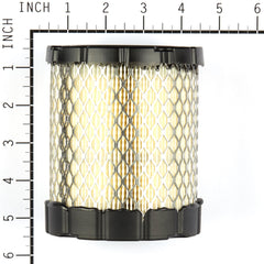 Close-up of pleated paper media on Briggs & Stratton filter for improved filtration