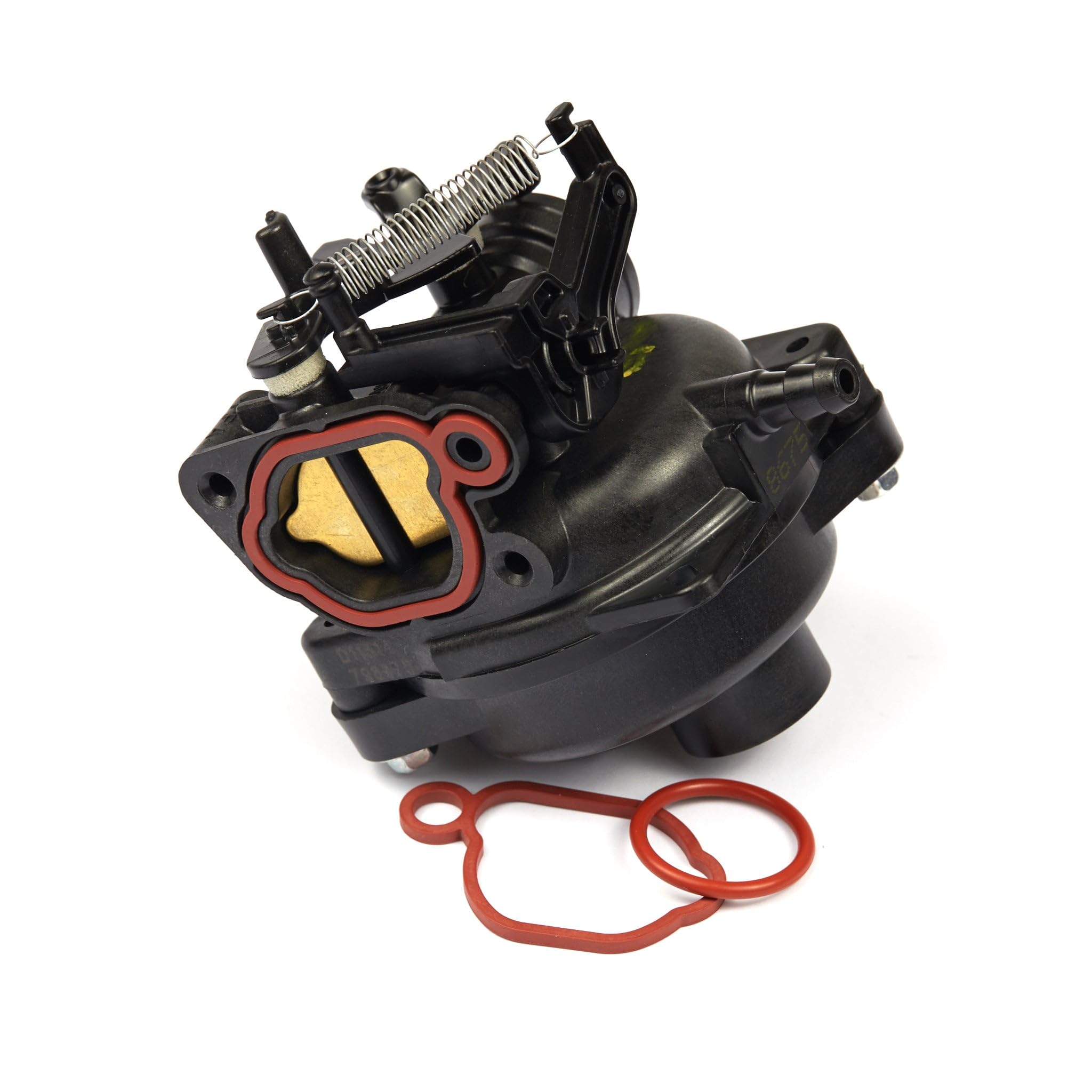 Briggs & Stratton carburetor front view showing clean OEM fitment and reliable replacement