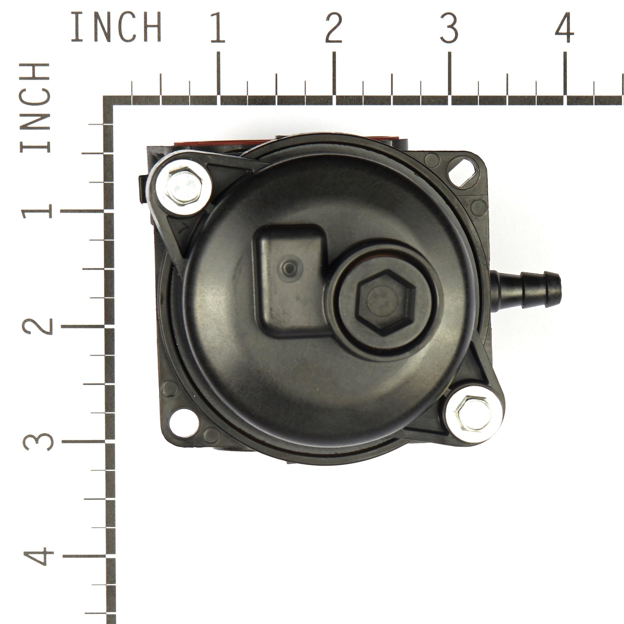 Briggs & Stratton carburetor installed on mower engine showing restored starting performance