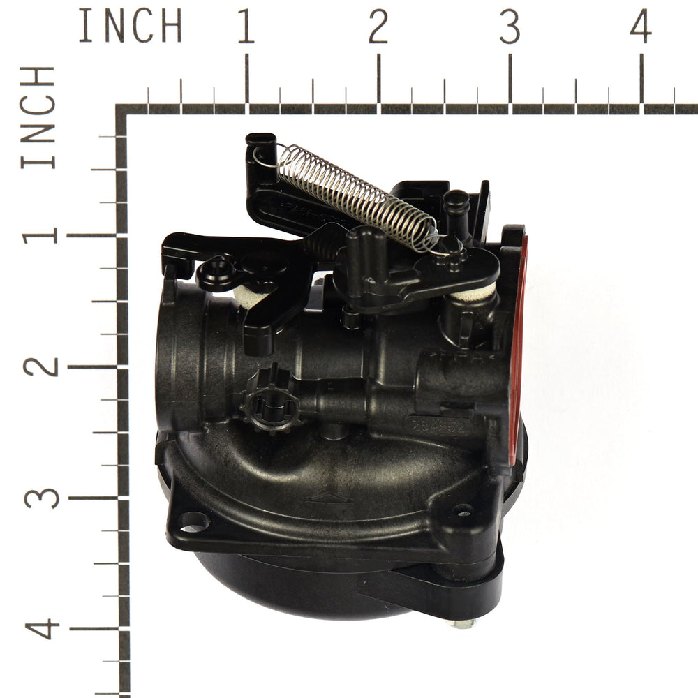 Briggs & Stratton carburetor rear mount detail highlighting correct mounting points and secure seal