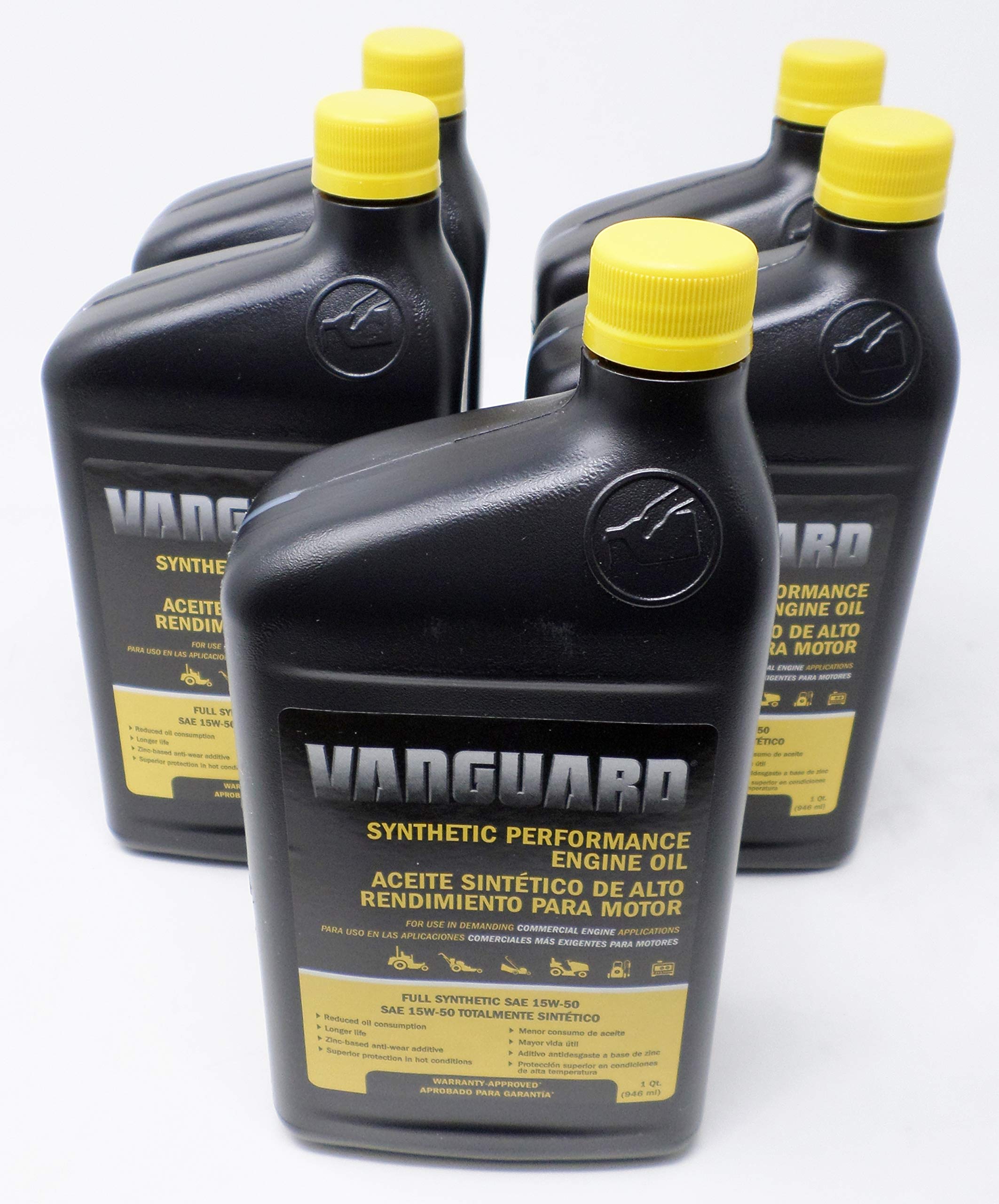 Briggs & Stratton 5-quart pack front view showing OEM label and easy-pour benefit
