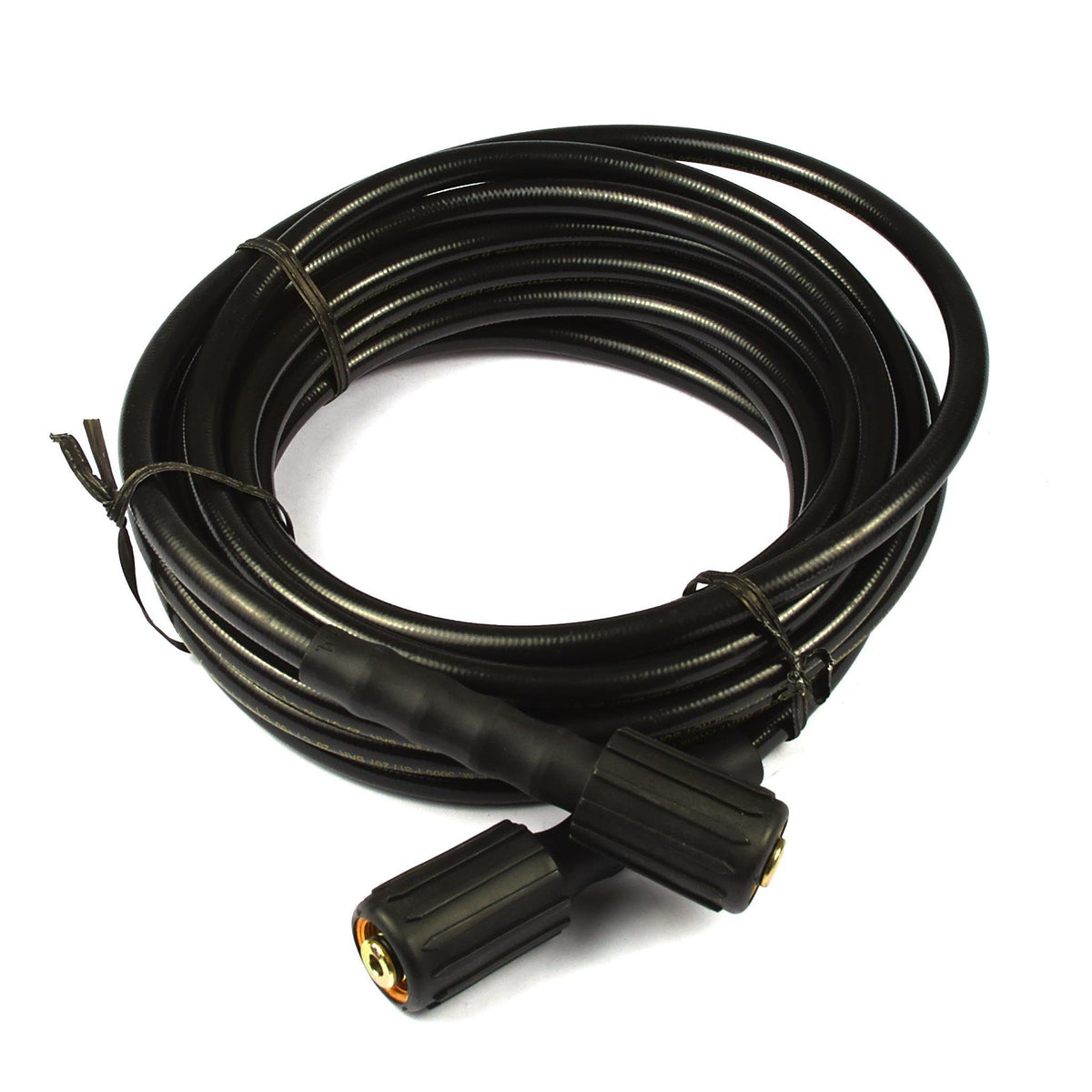 Briggs & Stratton front view of the 1/4 inch x 25 foot OEM pressure washer hose showing length and packaging for reliable replacement