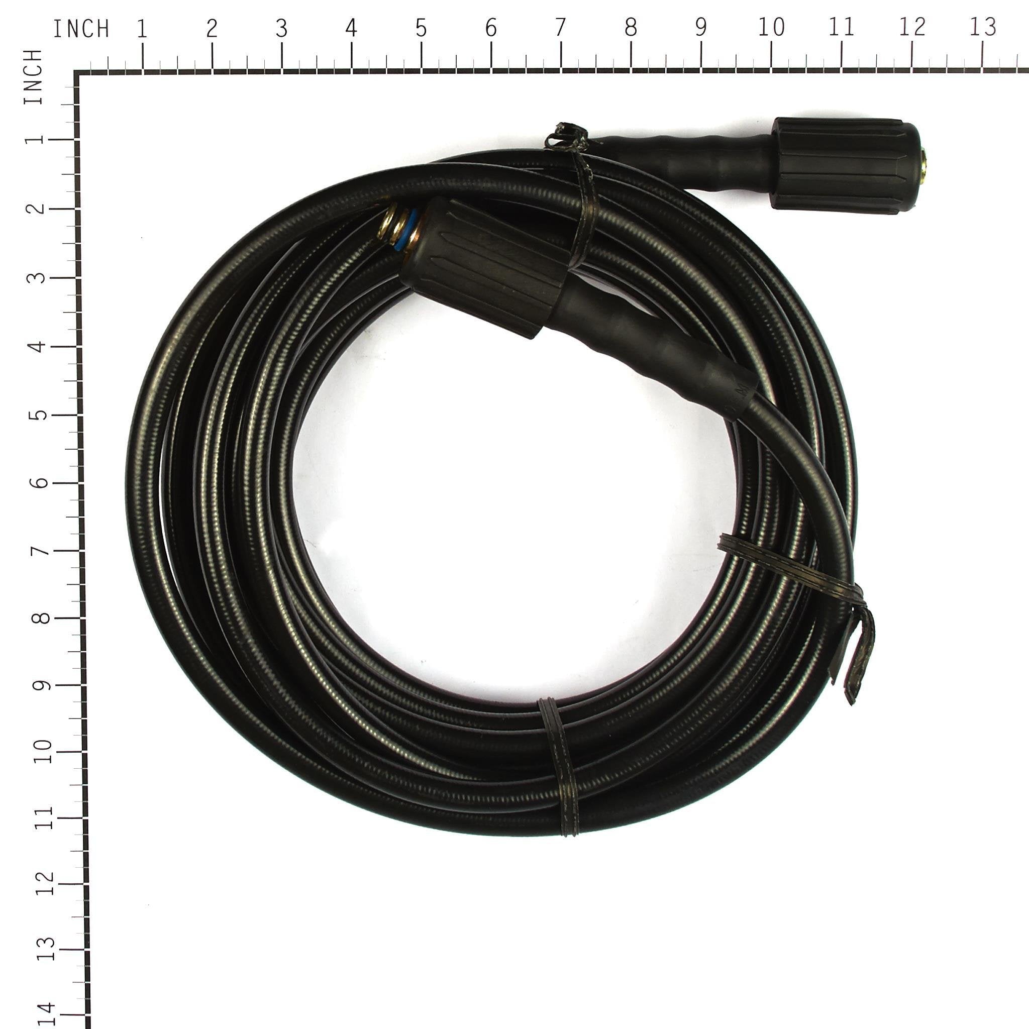Close-up of Briggs & Stratton hose connection and fitting demonstrating leak-resistant OEM threads and confident attachment