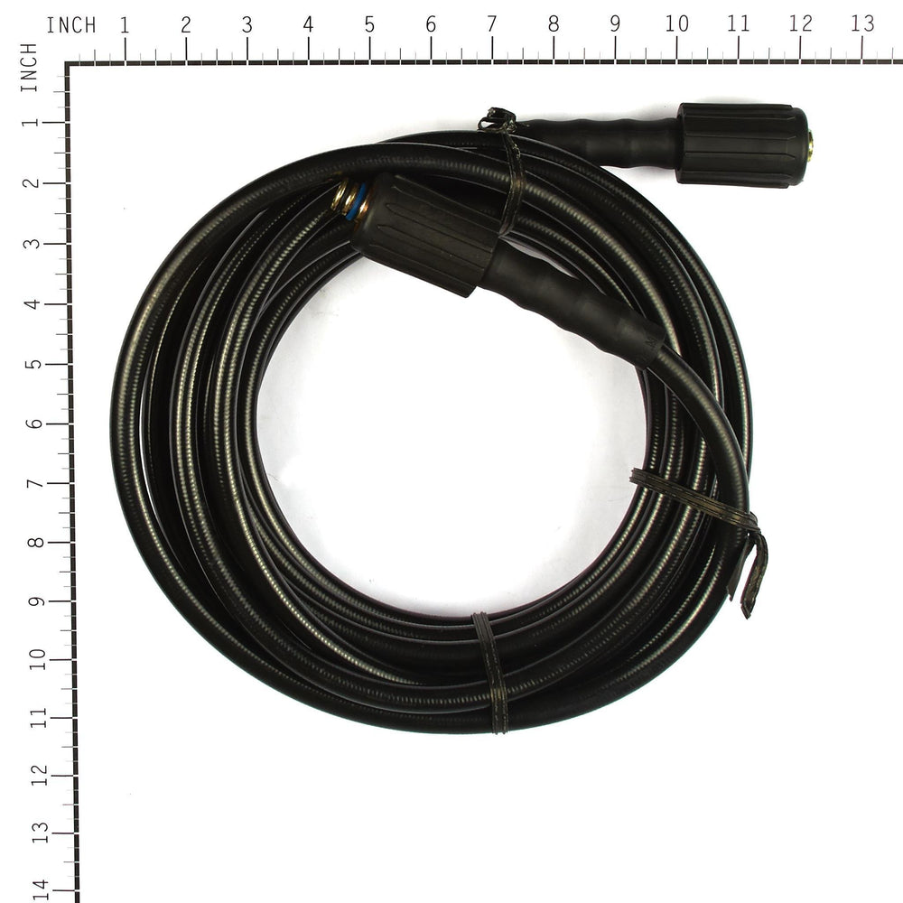 Close-up of Briggs & Stratton hose connection and fitting demonstrating leak-resistant OEM threads and confident attachment