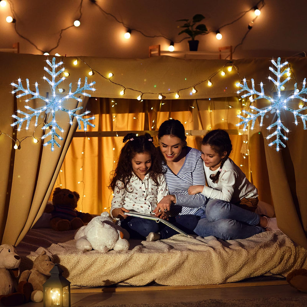 BRIGHTDECK snowflake displayed on porch adding curb appeal and seasonal mood benefit