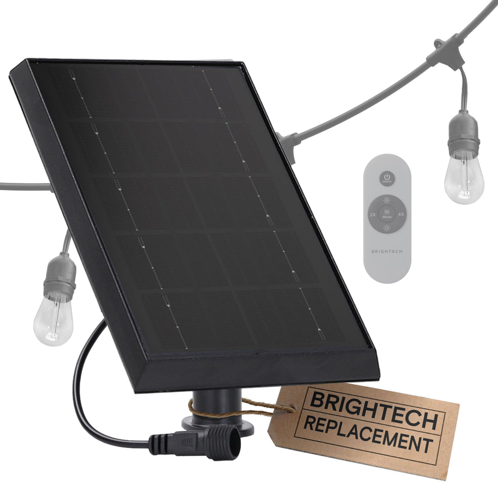 Brightech front view of Ambience Pro 7W panel showing clean solar cells for reliable charging