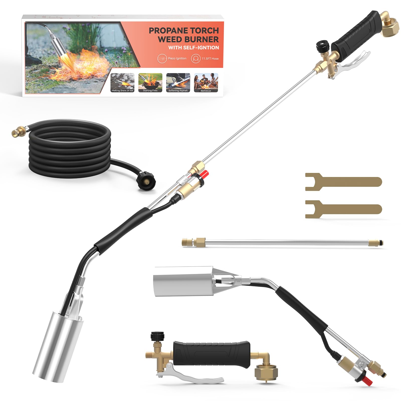 Brightpik front view of torch showing durable build and ergonomic grip for comfortable use