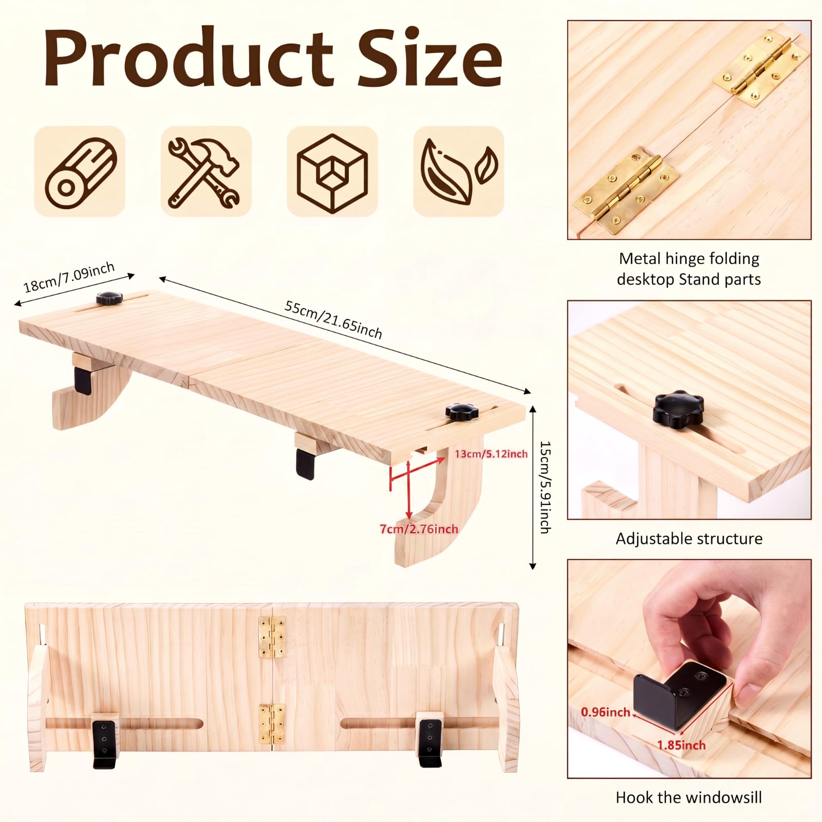 BrightRow close-up of wooden groove and edge demonstrating secure fit and durability