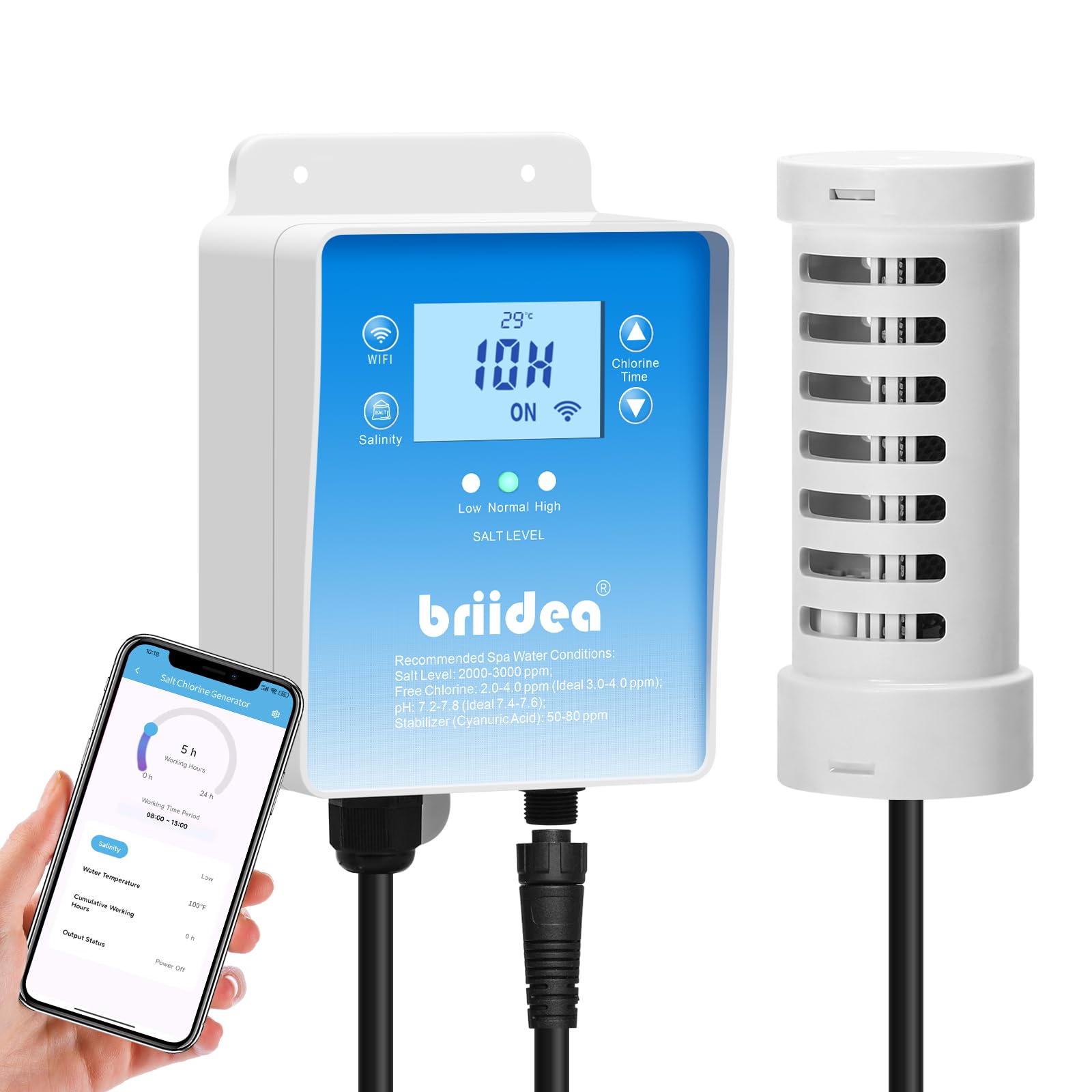 briidea front controller display showing status and easy operation benefits