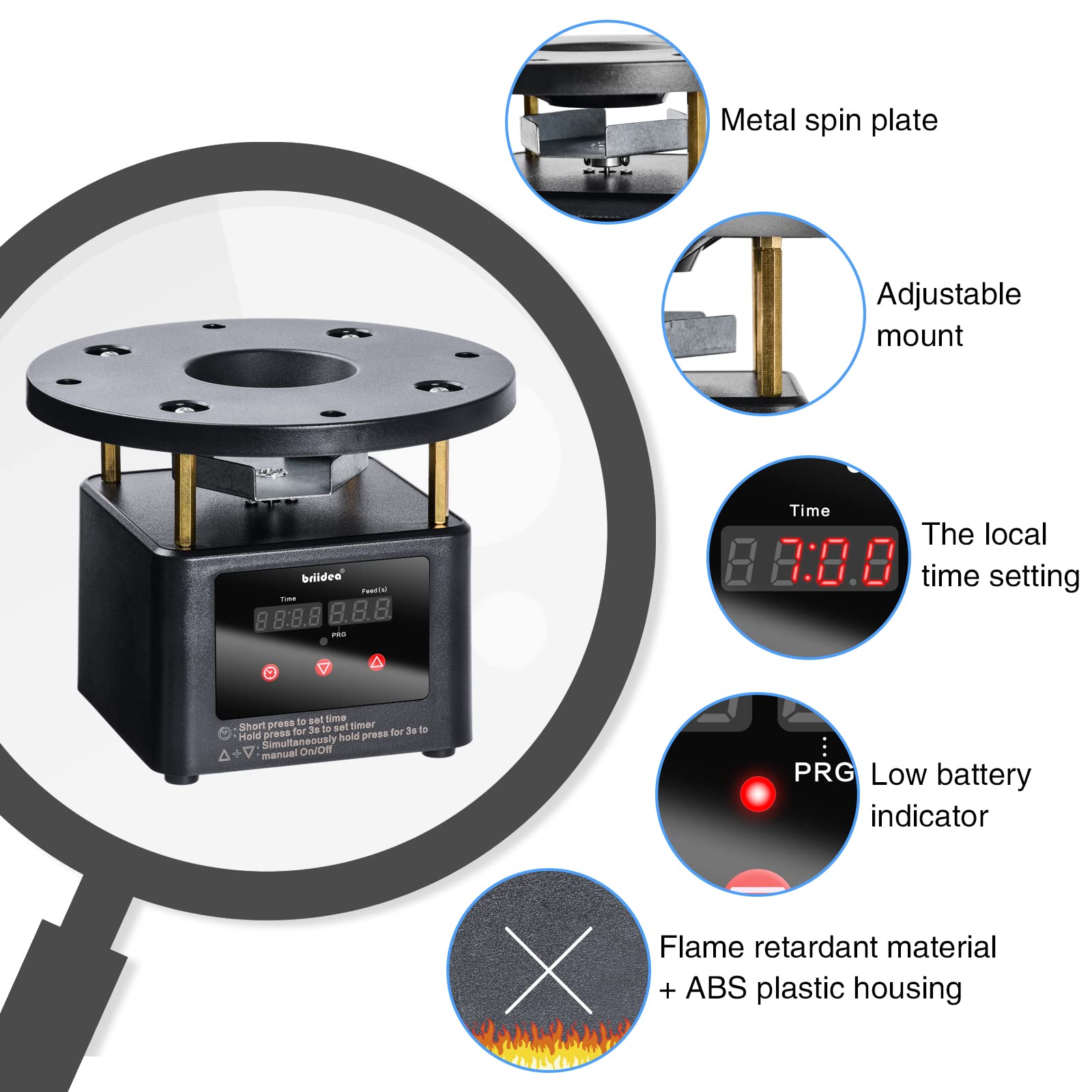 briidea mounting studs and bracket showing adjustable installation benefit