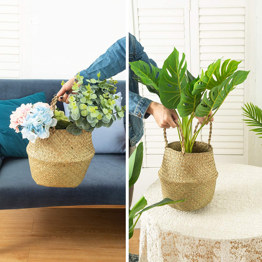 BrilliantJo basket holding blankets in living room showing organized look