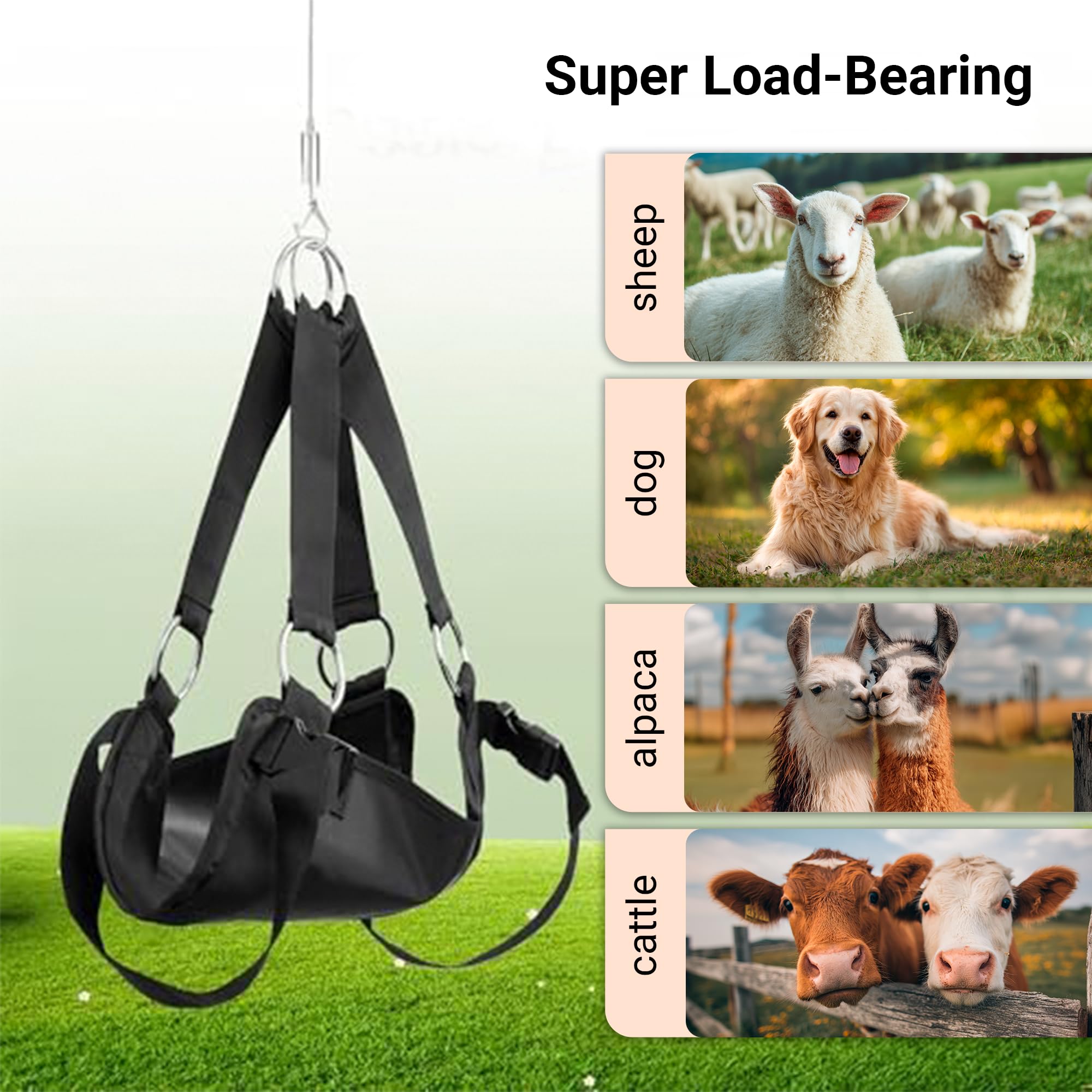 BRINGERPET sling folded for compact storage, quick to deploy on the farm