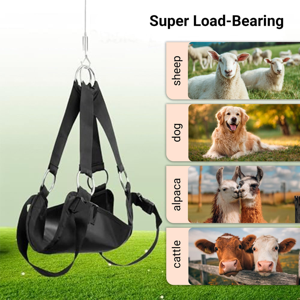 BRINGERPET sling folded for compact storage, quick to deploy on the farm