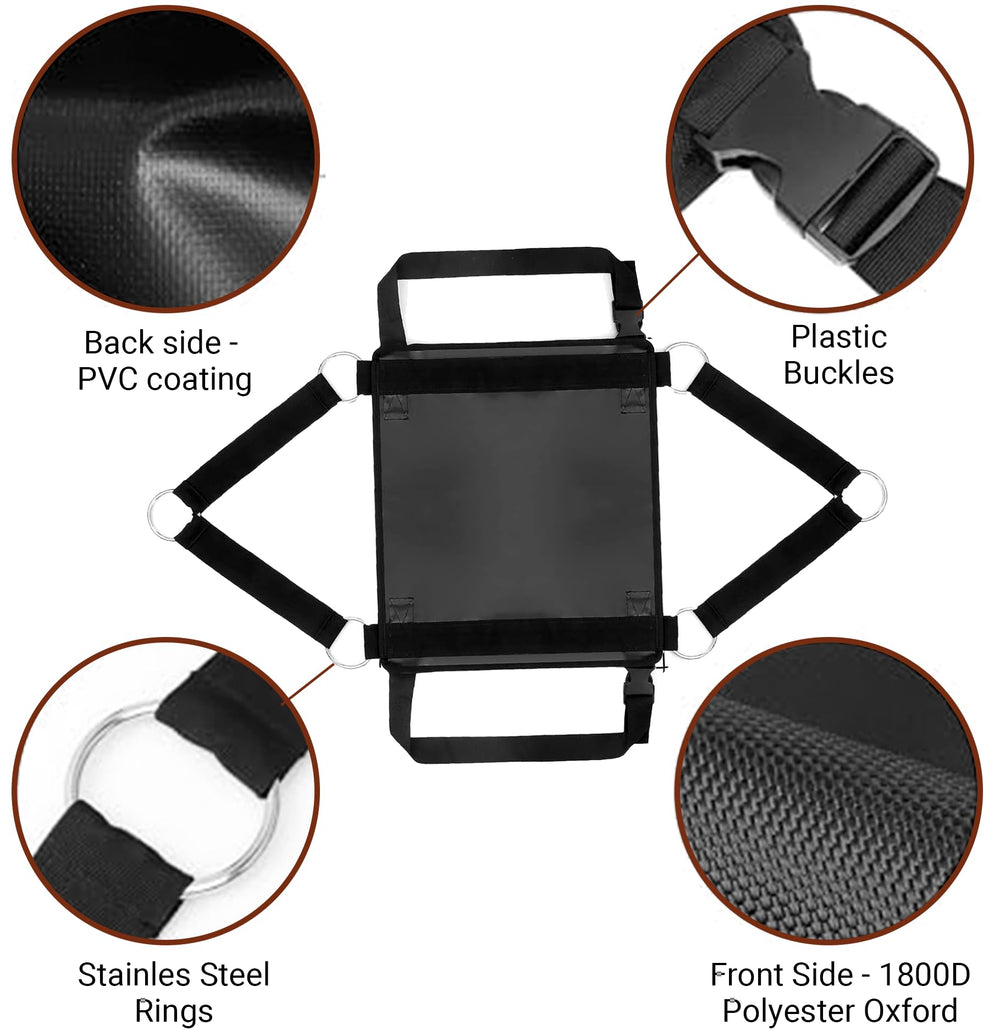 BRINGERPET PVC-backed underside detail that wipes clean and prevents bunching